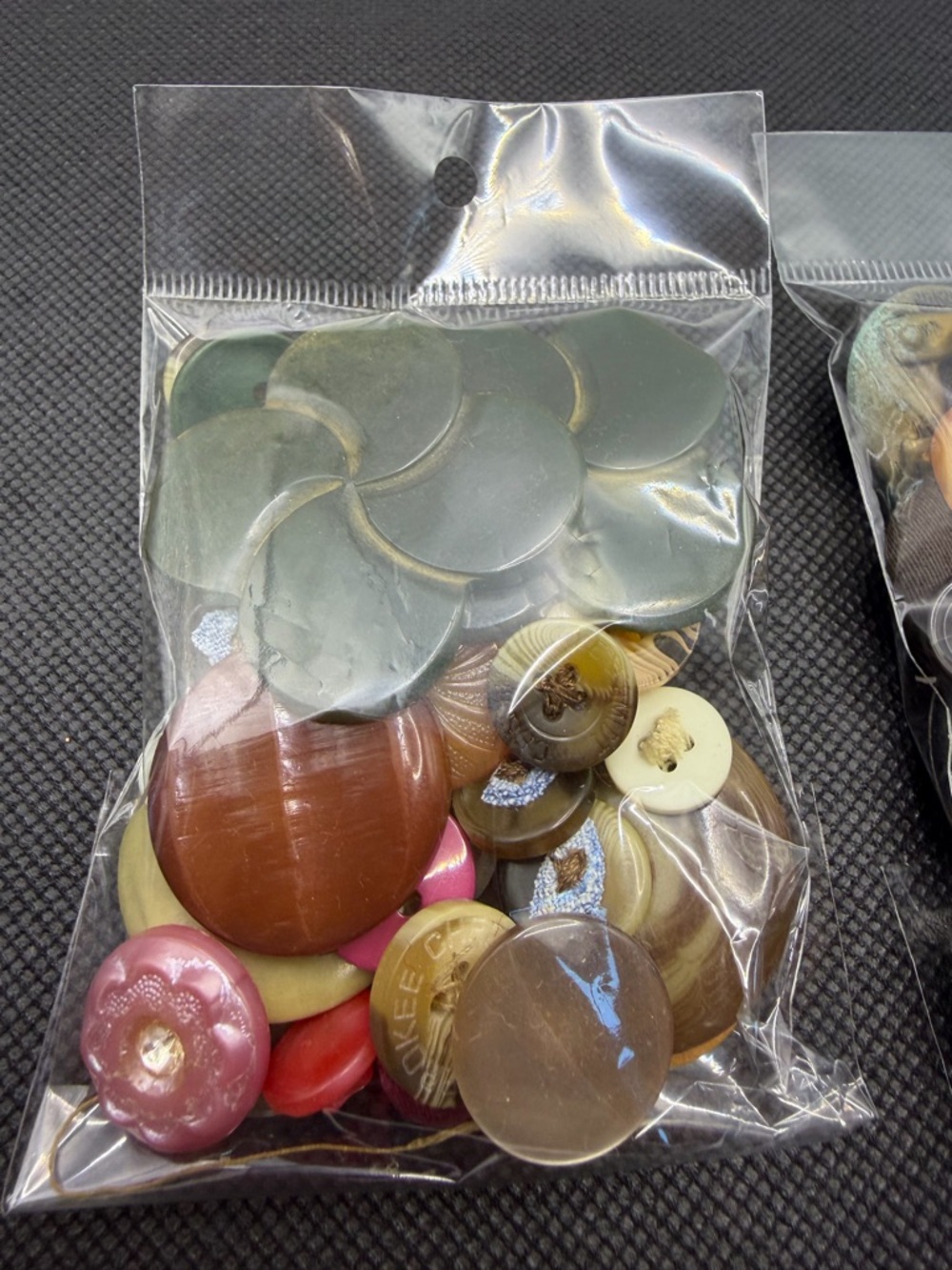 Rare Vintage Assorted Mixed Buttons Bag - Multicolor Fun